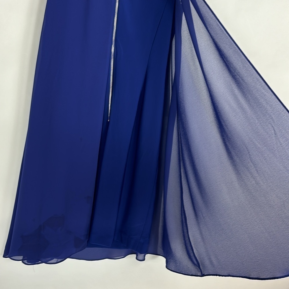 Vince Camuto Sleeveless Mock Neck Sheer Lined Above Knee Party Shift Dress - Picture 11 of 15